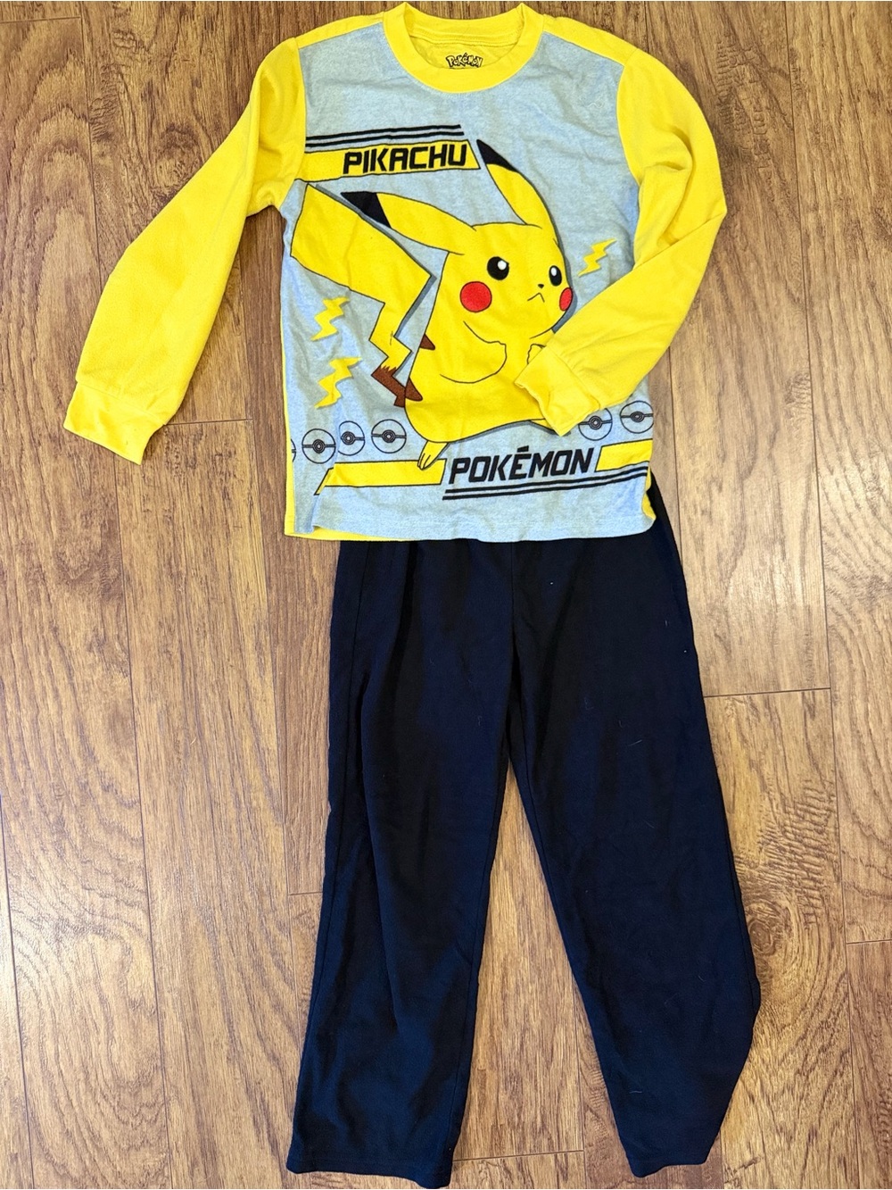 Pokemon Yellow & Black Pikachu Pajama Set
